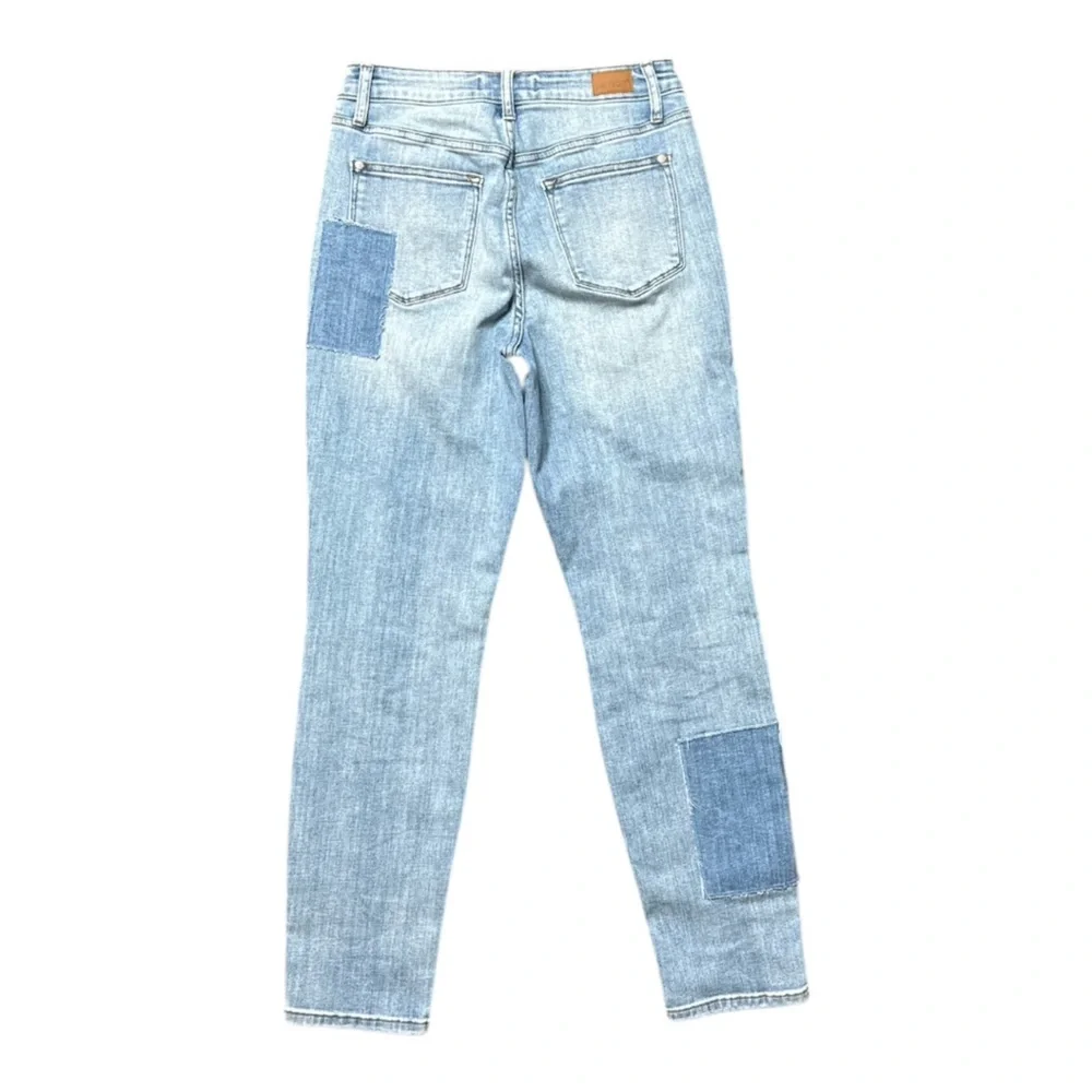 JUDY BLUE HIGH WAIST STRETCH PATCHWORK BOYFRIEND SKINNY JEANS STYLE #JB88499
